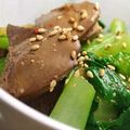 shinyui's cooksnap of when they made レバーと小松菜のおひたし風.