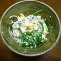 りこまこせいやのパパ's cooksnap of when they made 水菜ともやしと卵のナムル♡簡単おつまみ.