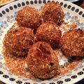 パフェうさこ's cooksnap of when they made ♡おさつコロッケ・in ソーセージ♡.