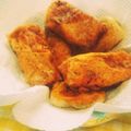 ぽーてこ's cooksnap of when they made かぼちゃのおやつ　ライスペーパー巻き.