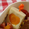 HappyKoron's cooksnap of when they made 高野豆腐をかわいく♡ キャラ弁のおかず.