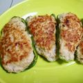 ☆ﾁｬｯﾋﾟ☆'s cooksnap of when they made 豆腐でカサ増し&ヘルシーピーマンの肉詰め.