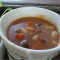 iiikaoriii's cooksnap of when they made トマトと豆の食べるスープ.