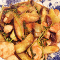 hanaaqua's cooksnap of when they made ☆お酢でさっぱり☆なすとささみの豆苗炒め.