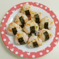 mami99's cooksnap of when they made 離乳食後期～☆軟飯カラフルおにぎり.