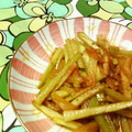キョク's cooksnap of when they made エコ☆大根の皮炒め.