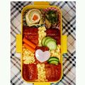 Hime373's cooksnap of when they made 炊飯器で簡単☆カレーすし飯の鰻弁当.