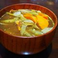 しじみごはん's cooksnap of when they made キンピラごぼうの残りで★　簡単みそ汁♪.