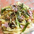 recoreco's cooksnap of when they made じゃがいもと空芯菜のホットサラダ.