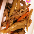 ２０８０☆'s cooksnap of when they made 豚肉と牛蒡の甘辛炒め♪.