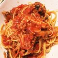 れなちぇいきー's cooksnap of when they made 茄子のボロネーゼ風トマトパスタ.