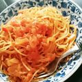 島の字's cooksnap of when they made シンプルで美味しい☆トマトソースパスタ.