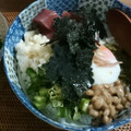 ☆nicoegg☆'s cooksnap of when they made 夏だ簡単ネバネバ丼のタレ（海鮮やナス）.