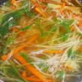 よしみん野菜好き's cooksnap of when they made 水菜とごぼうの簡単シャキシャキ野菜スープ.
