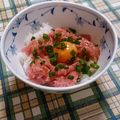 よちりん's cooksnap of when they made 香ばしい～にんにく醤油のマグロたたき☆.