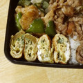 せつみか's cooksnap of when they made 高菜と長ネギの玉子焼き.