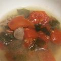 nososon's cooksnap of when they made 超簡単おいしい！トマトと鶏レバースープ♪.
