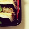 aKHa's cooksnap of when they made 【おにぎらず】たまごと金平ごぼう.