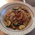 しゅうゆうけいはる母's cooksnap of when they made ズッキーニとハムの和風パスタ.