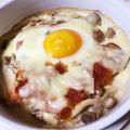 どもプリ's cooksnap of when they made 鮭と茸の目玉オーブン焼き-トマトソース-.