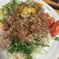 Cocomeee's cooksnap of when they made 大盛ゴマだれサラダうどん.