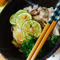 た☆え's cooksnap of when they made ささっと♪冷しゃぶ スダチうどん.