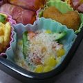 lovemickey's cooksnap of when they made お弁当　アスパラとコーンのミニグラタン.