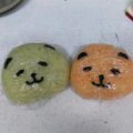 こっち16's cooksnap of when they made キャラ弁カンタンおにぎり5…パンダ.