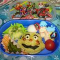 aki178aki's cooksnap of when they made カレーパンマン弁当（キャラ弁）.