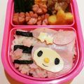 クックDH8SLR☆'s cooksnap of when they made キャラ弁☆マイメロディのり弁.