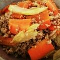 クックQGMFD0☆'s cooksnap of when they made 苦手さんに☆セロリのひき肉炒め.