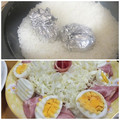 ゆけり３兄弟's cooksnap of when they made 簡単＊ゆで卵＊炊飯器に一緒にIN♪.