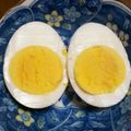 頼羅▽･ω･▽'s cooksnap of when they made 茹で卵のコツ♪黄身が真ん中！塩麹漬け.