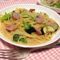 ゆちこDX's cooksnap of when they made ルクエで簡単！絶品☆和風味噌マヨパスタ.