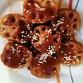 イポポタム777's cooksnap of when they made レンコンの豚肉はさみ 味噌焼き.