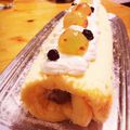 komugiko4's cooksnap of when they made ブルーベリーチーズ♡巨峰のロールケーキ.