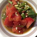 こたつねこくん's cooksnap of when they made トマトとオクラのさっぱりサラダ.