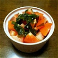 menmamon's cooksnap of when they made トマトとワカメの酢の物.