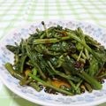 赤い電話's cooksnap of when they made 空芯菜のピリ辛☆豆鼓炒め.