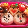 meipu's cooksnap of when they made 秋の遠足に♡チップとデールキャラ弁.