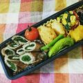 ∞章ちゃん∞'s cooksnap of when they made 豚肉のモロヘイヤ巻き(照り焼き風).