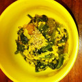 tomotan613's cooksnap of when they made 南瓜の煮汁リメイク！ほうれん草の玉子とじ.