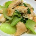 takabon's cooksnap of when they made 鶏ムネとチンゲン菜の中華炒め.