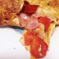 てゅたゃ's cooksnap of when they made トマト＆ベーコン＆チーズのオムレツ.