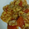 クックQB8SQ7☆'s cooksnap of when they made 豚肉・たまご・トマトの炒めもの.