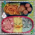 蒼くんの母's cooksnap of when they made おじゃる丸の小鬼トリオ♪のキャラ弁☆☆.