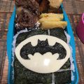 めいとはるのまま's cooksnap of when they made ☆バットマン キャラ弁　のり弁☆.