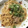ちろポンポン's cooksnap of when they made 簡単☆鶏もも肉のピリ辛和風パスタ.