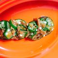 adorer's cooksnap of when they made 食べ易い♪ズッキーニの梅風味オクラソース.