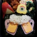 あくび王子まま's cooksnap of when they made キャラ弁？生ビール〜♪.